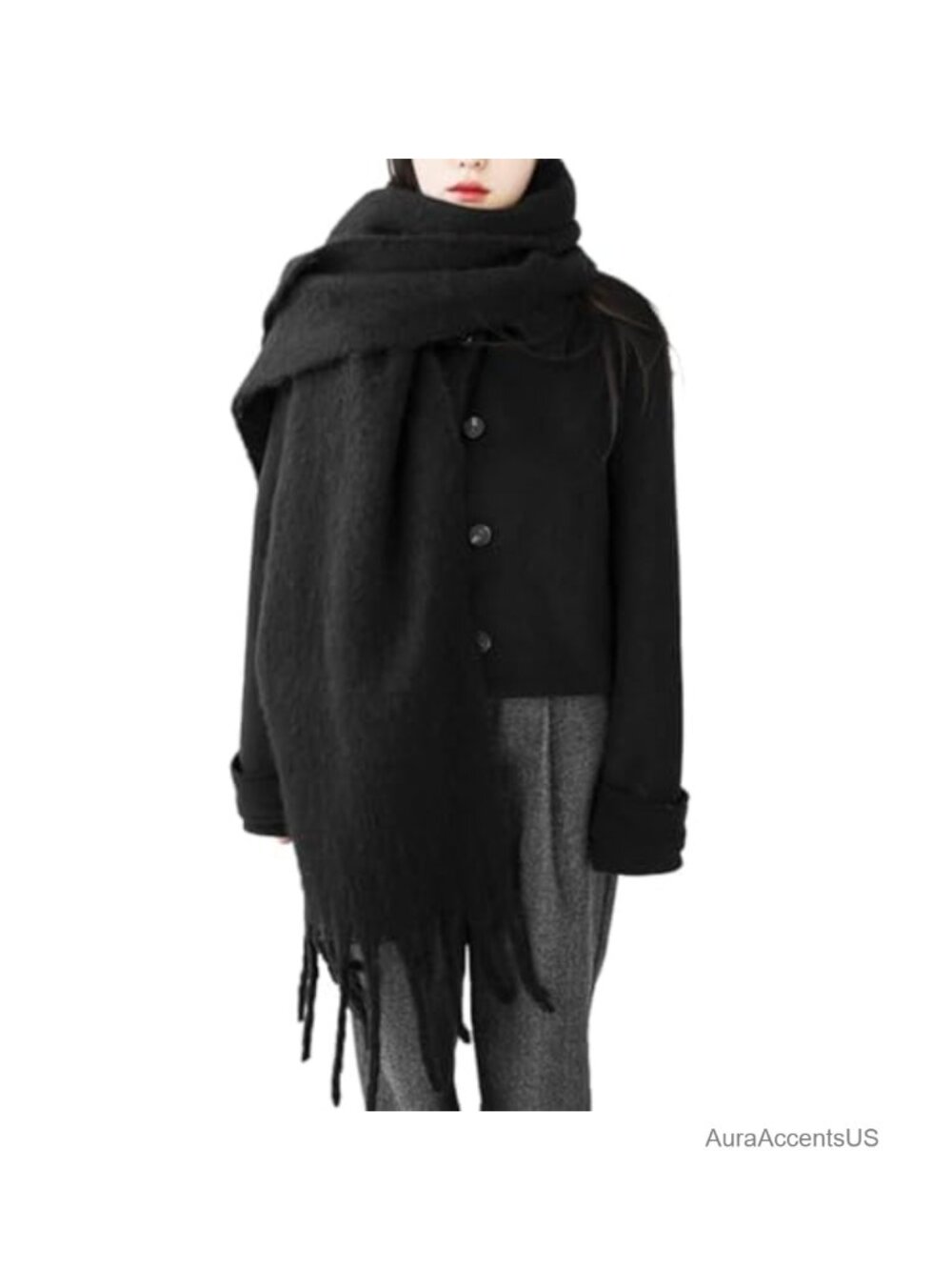 Chunky Scarf Shawl Wrap, 100% Polyester, Winter Cold Weather